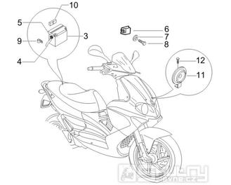 6.05 Baterie, houkačka, relé - Gilera Runner 50 SP -SC- 2006 (ZAPC461000)