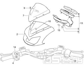 3.02 Tachometr, kapotáž tachometru - Gilera DNA 50ccm 2T od 2006 (ZAPC27000...)