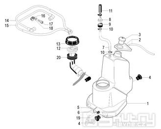 Palivová nádrž - Malaguti Spider Max GT 500 Euro 3
