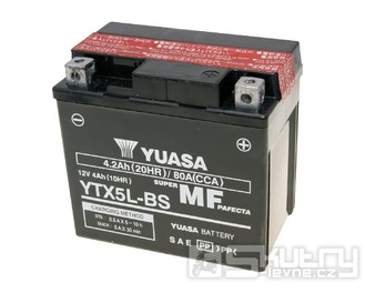 Baterie Yuasa YTX5L-BS DRY MF bezúdržbová