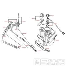 F10 Palivová nádrž a palivový kohout - Kymco Heroism 125/150
