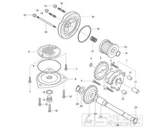 FIG13 Olejové čepadlo / Filtr - Hyosung GV 125M C Aquila