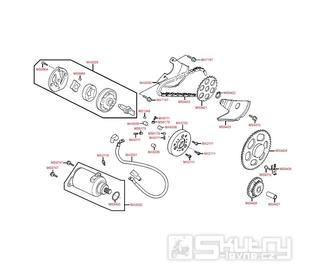 E07 Startér / Olejové čerpadlo - Kymco Grand Dink 125S [SH25DH]