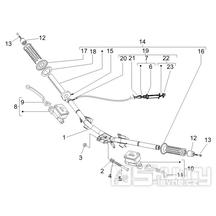 3.06 Řidítka, gripy, brzdové páčky - Gilera Runner 50 PureJet Race CH 2006 (ZAPC46200)