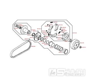 E07 Odstředivá spojka - Kymco Grand Dink 50