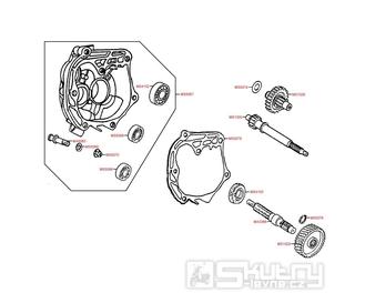E08 Převodovka - Kymco Super 9 AC 50