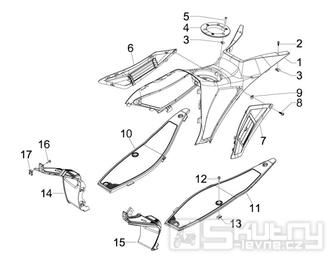 2.31 Středový plast, stupačky - Gilera Runner 50 PureJet ST 2008 (ZAPC46200)