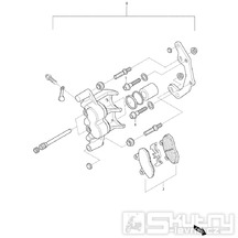 45 Pravý přední brzdový třmen - Hyosung GV 650i E