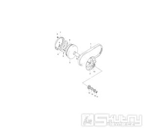 10 Variátor / Řemen variátoru - Hyosung SB 50 Gamma