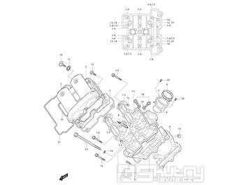 FIG01v Hlava válce přední - Hyosung GT 250i NE (Naked)