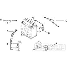 T37/A Baterie, relé, pojistka - Gilera RK 50ccm (VTBC08000...)