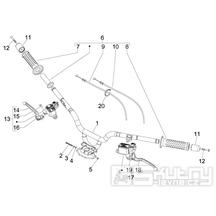 3.01 Řidítka - Gilera Fuoco 500ccm 4T-4V ie E3 LT od 2013 (ZAPM83100...)