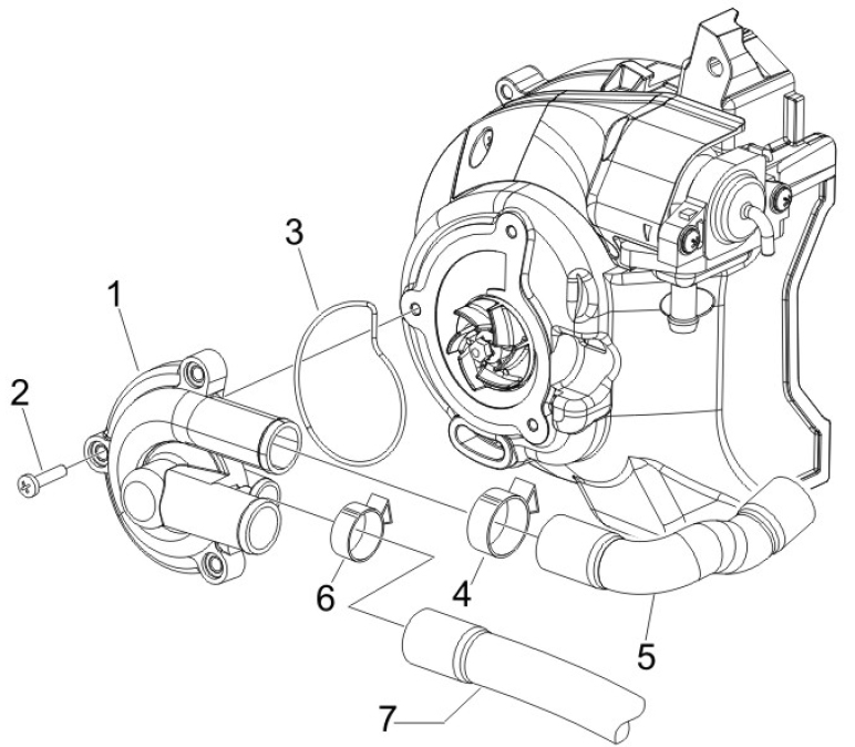 1.19 Vodní čerpadlo - Gilera Nexus 125 4T LC 2007-2008 (ZAPM35700)