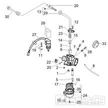 1.40 Karburátor (jednotlivé díly) - Gilera Runner 50 SP 2007 (ZAPC461000)