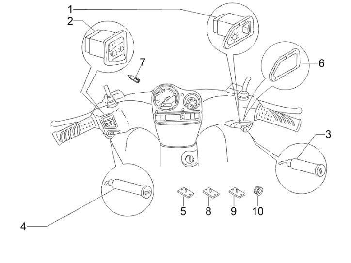 6.01 Přepínače světel a blinkrů, tlačítko houkačky - Gilera Stalker 50 2T 2005-2006 (ZAPC40100)
