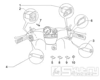 6.01 Přepínače světel a blinkrů, tlačítko houkačky - Gilera Stalker 50 2T 2005-2006 (ZAPC40100)