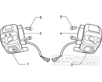 T41 Přepínače blinkrů a světel - Gilera Ice 50ccm do 2005 (ZAPC30000...)
