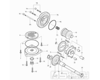 13 Olejové čerpadlo / Filtr - Hyosung GT 125 N (Naked)