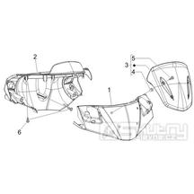 3.01 Kryt řidítek, plexi štít - Gilera Runner 50 SP 2010-2012 (ZAPC46100, ZAPC46300, ZAPC4610001)