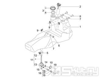 2.47 Palivová nádrž - Gilera Stalker 50 2T 2008-2011 (ZAPC40100, ZAPC40101)