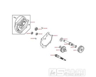 E09 Převodovka - Kymco Agility 50 Basic 4T