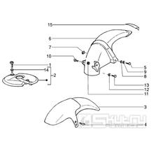 T33 Přední a zadní blatník - Gilera Runner VX 125 4T (ZAPM24100, ZAPM24000)