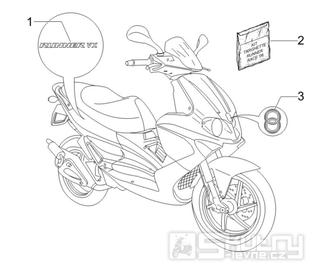 2.38 Samolepky, loga - Gilera Runner 125 VX 4T Race 2006 (ZAPM46300)