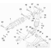 4.10 Zadní tlumič - Gilera Nexus 500 4T LC 2006-2008 (ZAPM35200)