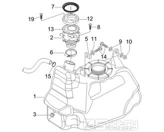 2.47 Palivová nádrž - Gilera Nexus 250 4T LC 2007 (ZAPM35300)