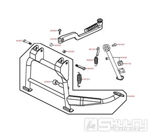 F15 Hlavní stojan / boční stojan / nakopávací páka - Kymco Yager 50 GT