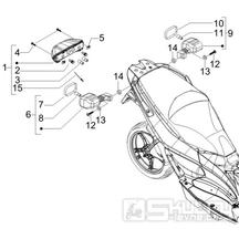 6.04 Zadní světlo a blinkry - Gilera Runner 50 SP 2010-2012 (ZAPC46100, ZAPC46300, ZAPC4610001)