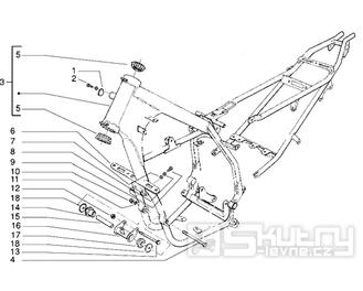 T17 Rám - Gilera RK 50 (VTBC 08000 0001001)