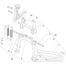 2.25 Hlavní stojan - Gilera Fuoco 500ccm 4T-4V ie E3 LT od 2013 (ZAPM83100...)