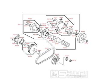 E06 Variátor kompletní - Kymco Grand Dink 125 E3 [SH25DG]