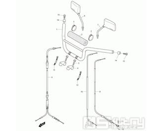 36 Řídítka / Zrcátka / Lanka - Hyosung RT 125D Karion