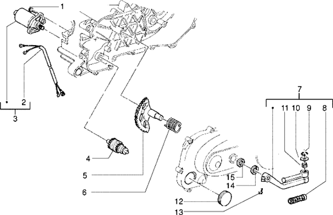 T11 Elektrické a nožní startování - Gilera Easy Moving 50ccm 2T AC (SSP2T0001001...)