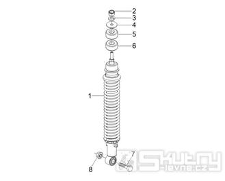4.10 Zadní tlumič - Gilera Stalker 50 2T 2008-2011 (ZAPC40100, ZAPC40101)