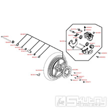 F07 Přední kolo s brzdou pro Kymco People S 50 Elegance [RFBB91000] (BB10AJ) B9