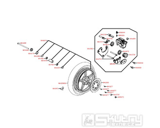 F07 Přední kolo s brzdou pro Kymco People S 50 Elegance [RFBB91000] (BB10AJ) B9
