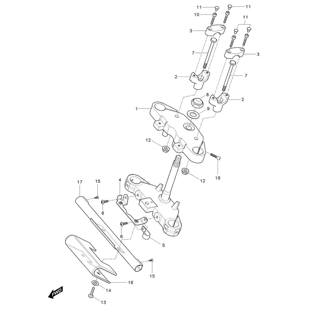 FIG36 Tyč řízení - Hyosung GV 125M C Aquila