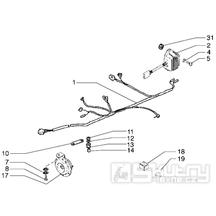 T36 Elektroinstalace, regulátor napětí, klakson - Gilera H@K 50ccm EBS od roku 2001 (VTBC33100...)