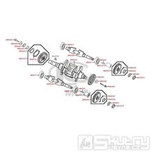 E08 Kliková hřídel a vyrovnávací hřídel - Kymco MyRoad 700i ABS SAADAB