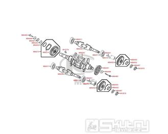 E08 Kliková hřídel a vyrovnávací hřídel - Kymco MyRoad 700i ABS SAADAB