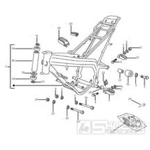 2.01 Rám, stupačky - Gilera RCR 50 od roku 2006, D50B0 (ZAPG11D1)