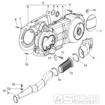 1.15 Kryt variátoru, přívod vzduchu pro variátor - Gilera Runner 200 VXR 4T LC 2006 (ZAPM46400)