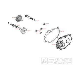 Kryt převodovky a převody - Kymco Downtown 125i ABS SK25AC