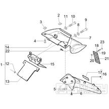 2.37 Zadní zástěrka/blatník - Gilera DNA 50ccm 2T od 2006 (ZAPC27000...)