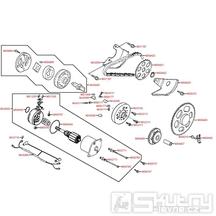 E07 Elektrický startér / Olejové čerpadlo - Kymco Yager GT125 E3 [SH25EA]