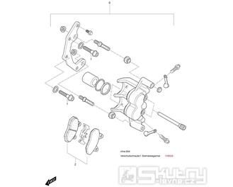 44 Levý přední brzdový třmen - Hyosung GT 650i N (Naked)