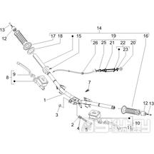 3.06 Řidítka, gripy, brzdové páčky - Gilera Runner 125 VX 4T 2005-2006 (ZAPM46100)